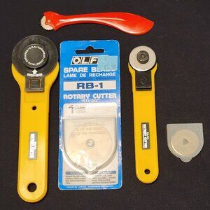 Olfa RTY-2/G Rotary Cutter/Smaller Cutter w/ Replacement Blades & Tracing Wheel